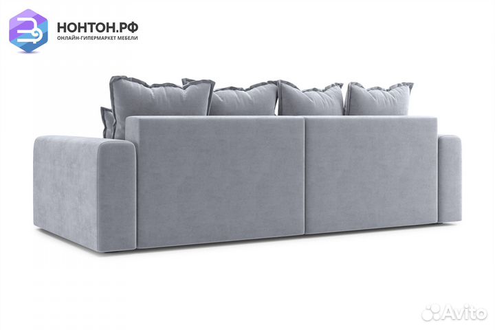 Диван угловой тик-так Омега серый