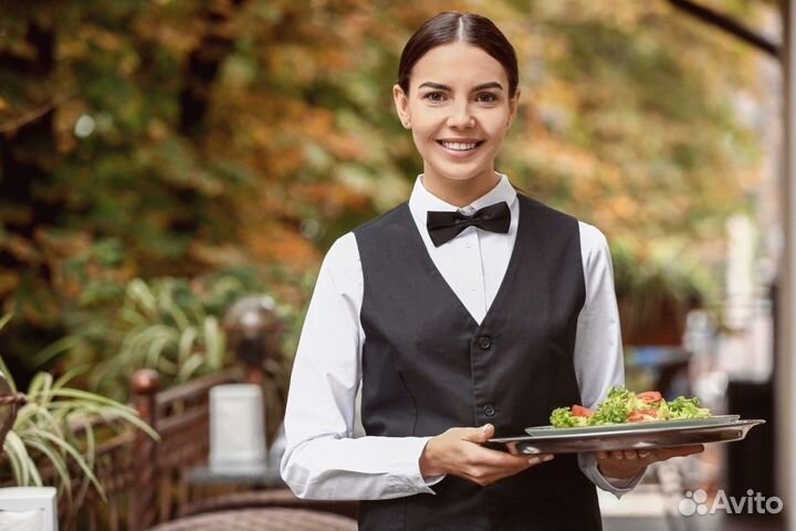 Официант/ка в ресторан. Еженедельные выплаты