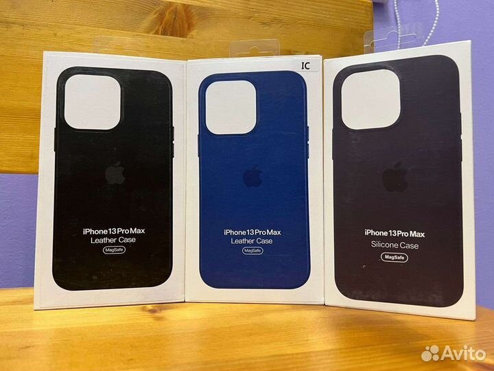 Чехол на iPhone 13 pro max кожаный