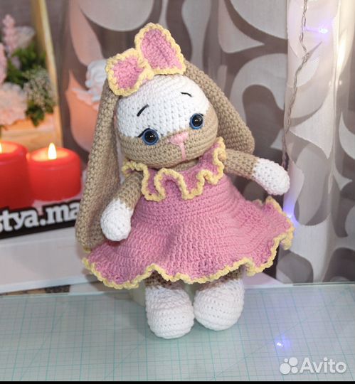 Зайка - валентинка (ручнаяработа)