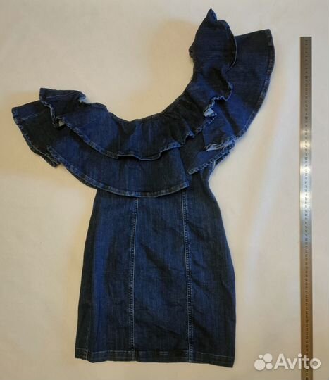 Вечернее платье мини 40 42 pull and bear джинсовое