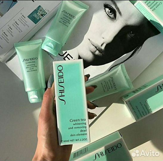 Пилинг-скатка для лица shiseido зелёный чай