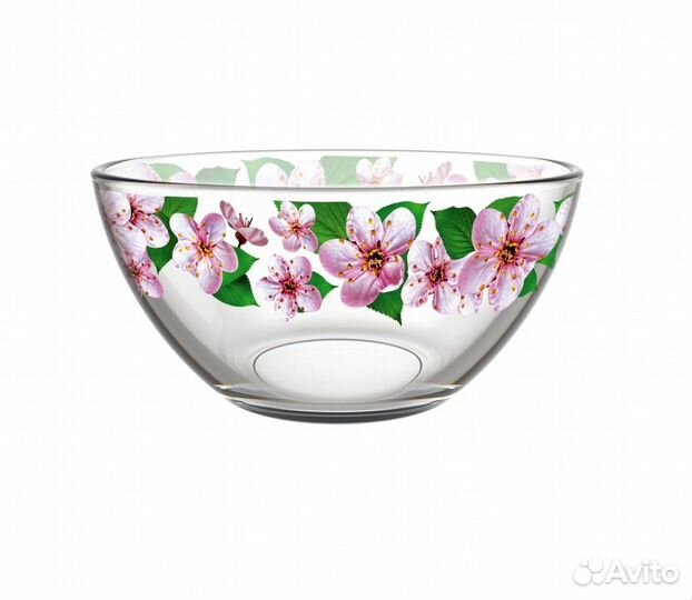 Салатник стекл сред сакура/ М-Декор