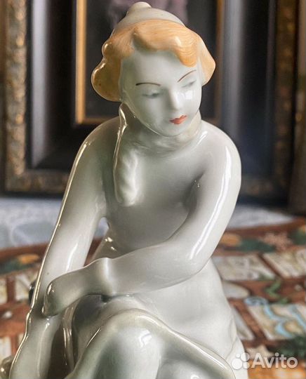 Статуэтка Фигуристка Рига 40-60 х СССР