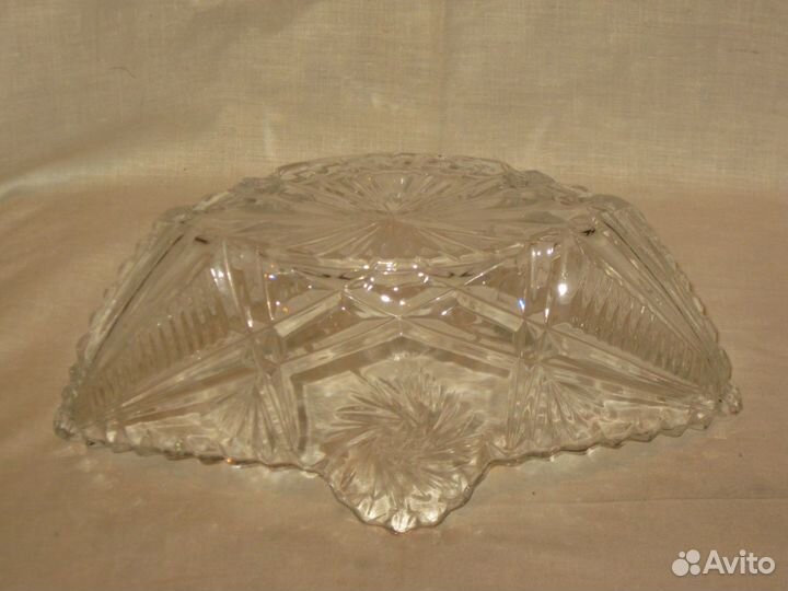 Салатник. Ваза. Лодочка. Хрусталь. СССР