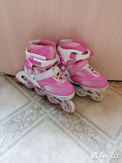 Роликовые коньки размер 35-37/Сапоги рез. зима 35