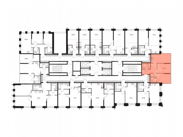 2-к. квартира, 55,9 м², 10/32 эт.