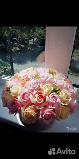 Букеты из мыльных роз