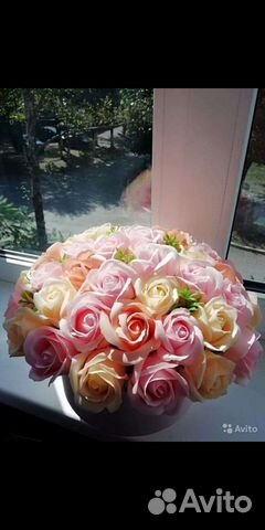 Букеты из мыльных роз