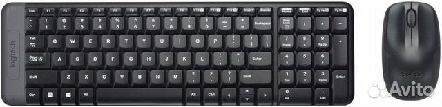 Комплект клавиатура + мышь Logitech MK 220, черный