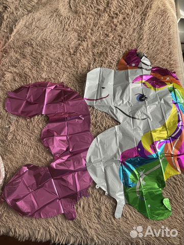 Воздушный шар цифра 3 и единорог