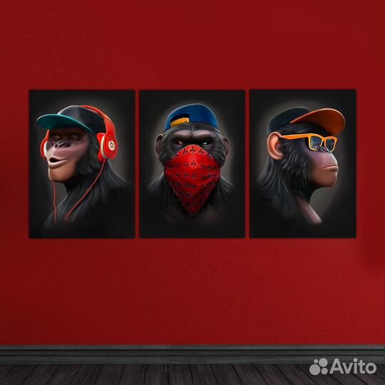 Популярная картина три обезьяны