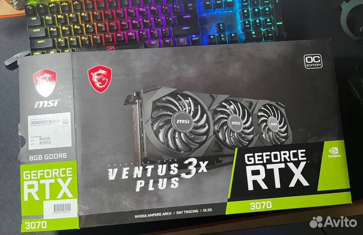 Видеокарта RTX 3070 Ventus 3X
