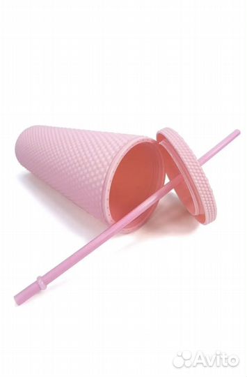 Многоразовый стакан с трубочкой