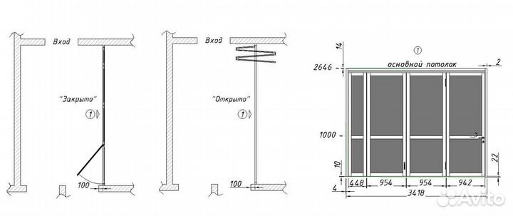 Перегородки раздвижные