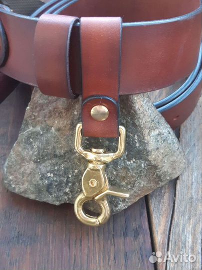 Мужской кожаный ремень ручной работы