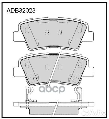 Колодки тормозные дисковые зад ADB32023 ALL