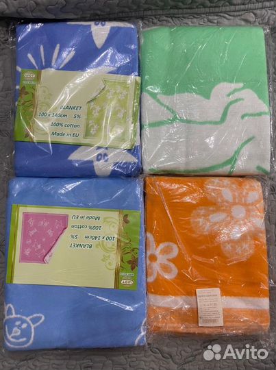 Одеяла детские байковые. Эстония. Новые