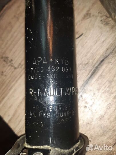 Передние стойки с пружиной на renault megane