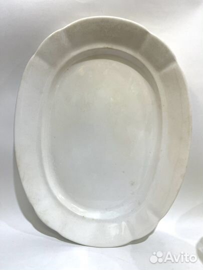 Большое старинное блюдо Кузнецов