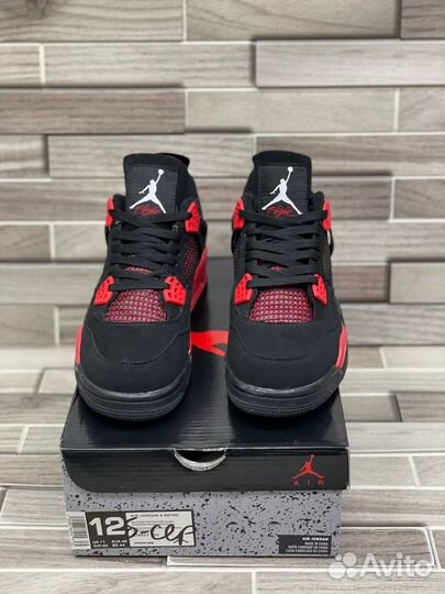 Кроссовки Air Jordan 4 Red Thunder (36-45)