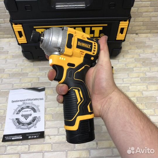 Ударная дрель шуруповерт+винтоверт Dewalt 2в1