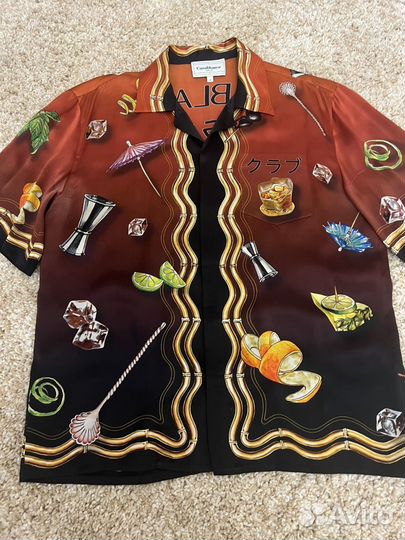 Casablanca шелковая мужская рубашка оригинал M