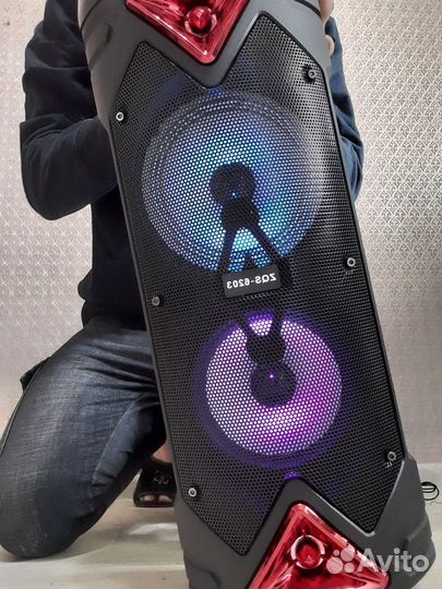 Напольная колонка пульт + караоке Блютуз система