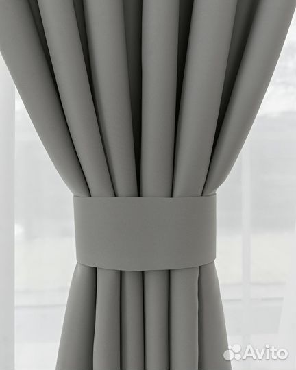 Блэкаут шторы Марсель Серая гавань