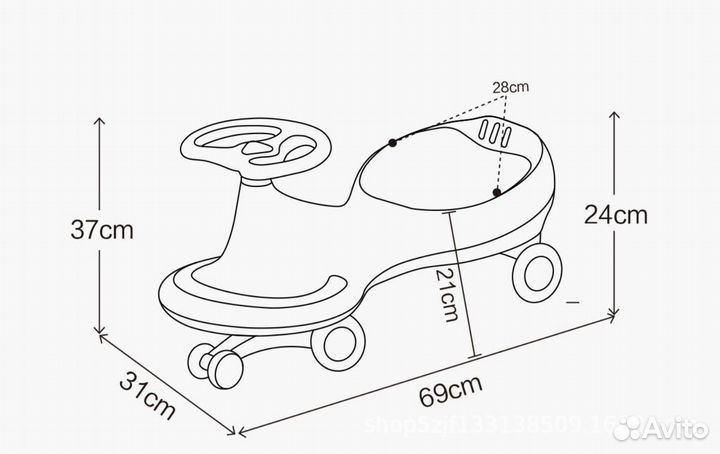 Машинка-каталка бибикар толокар Lecoco