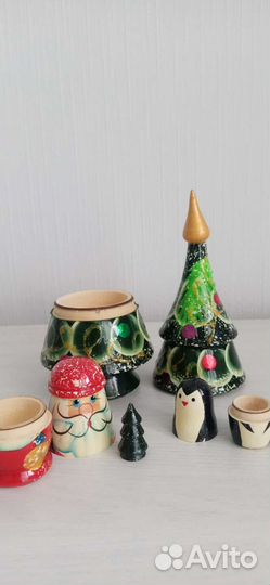 Матрёшка- елка новогодняя деревянная