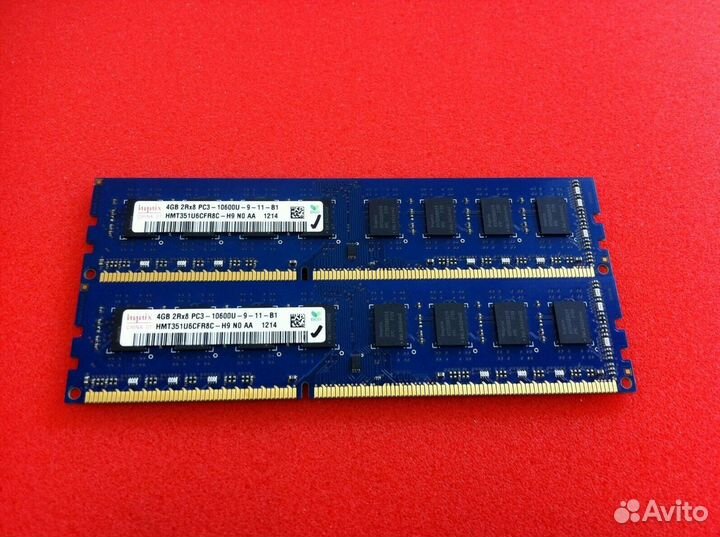 Hynix DDR3 8GB 2x4GB 1333 MHz PC3-10600U ддр3 1333