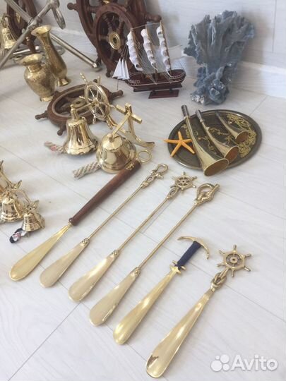 Якоря Штурвалы Рынды Брелки латунные