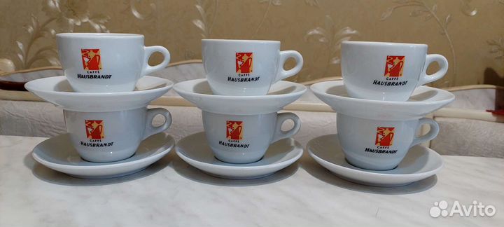 Набор посуды чашки с блюдцами для кофе