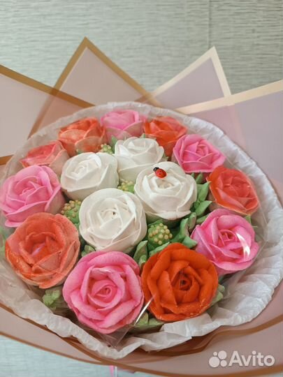 Букеты из зефирных цветов