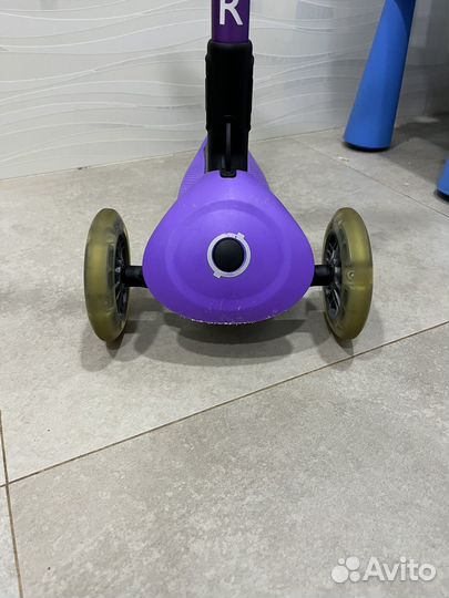 Самокат Globber Junior Foldable Lights фиолетовый