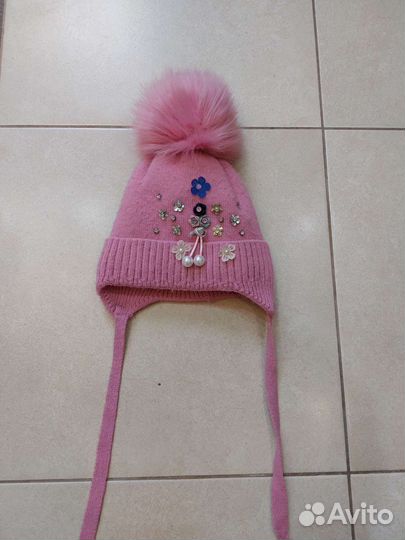 Тёплая, зимняя шапка 4 -5 лет