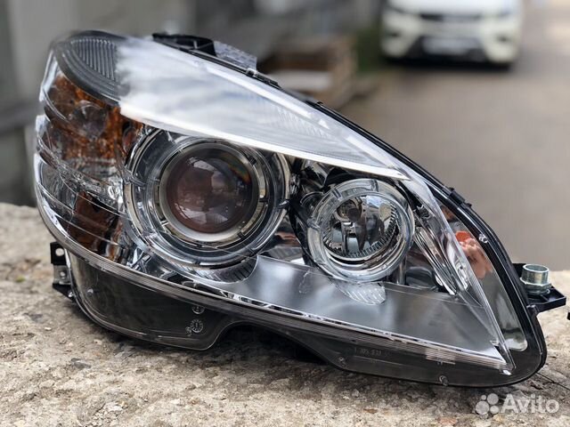 Как снять фары w204