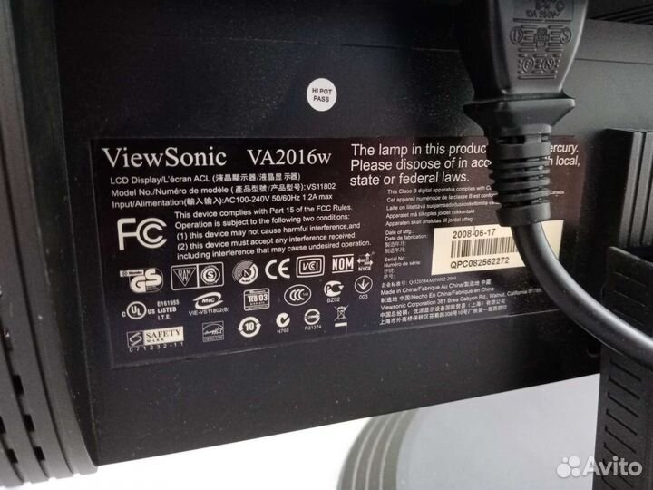 Монитор viewsonic 20