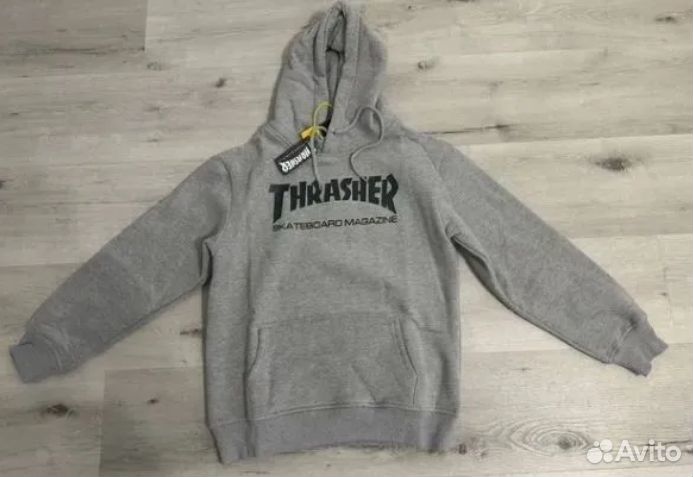 Худи Thrasher серый
