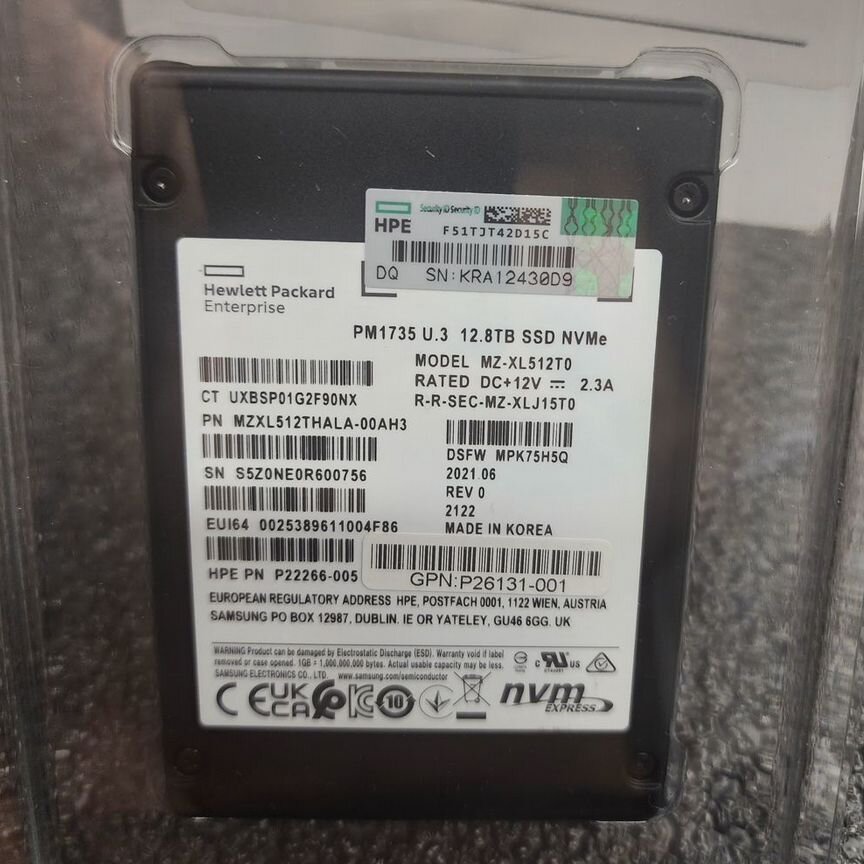 [PM1735] Ssd Samsung 12.8тб Pm1735