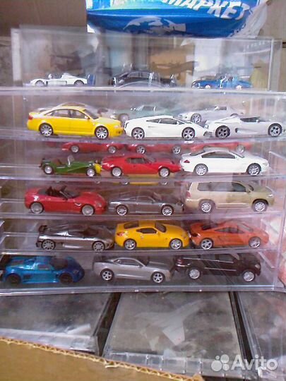Суперкары 80шт + журналы + стеллажи