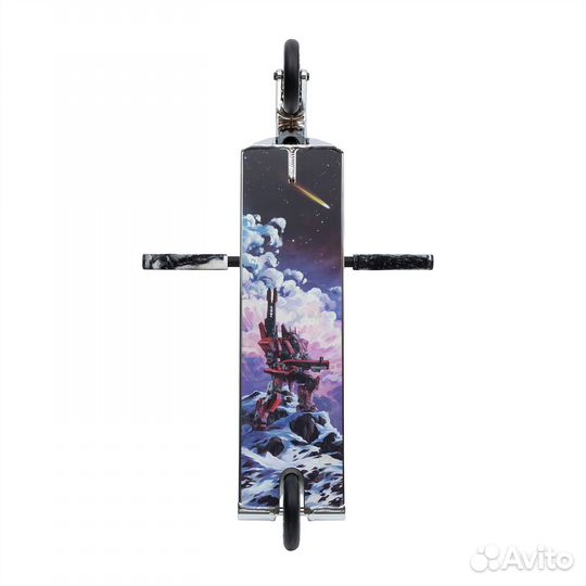 Самокат трюковой Комета Кратос d110мм хром черный