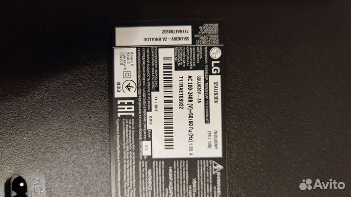 Телевизор LG 55UJ630 в разбор