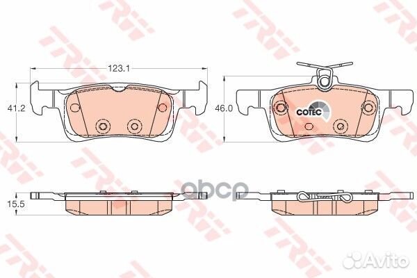 К-т дисков. тормоз. колодок GDB2037 TRW