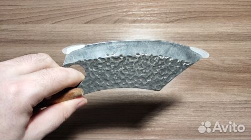 Кованный кухонный нож топорик ручной работы шеф