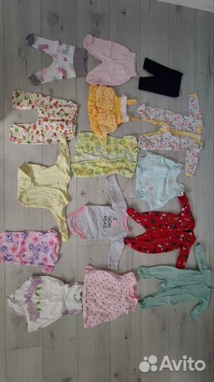 Три пакета Вещей на девочку от 0 до 9 месяцев