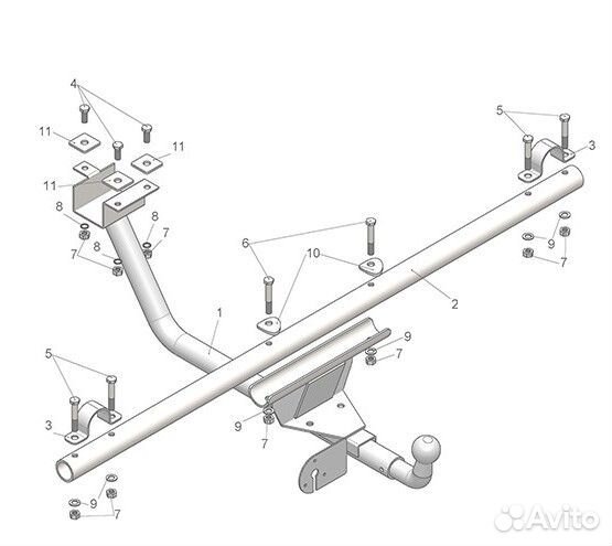 Фаркоп Лидер Плюс для LADA Niva Urban 2121 1977
