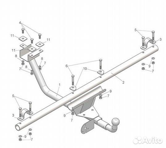 Фаркоп Лидер Плюс для LADA Niva Urban 2121 1977