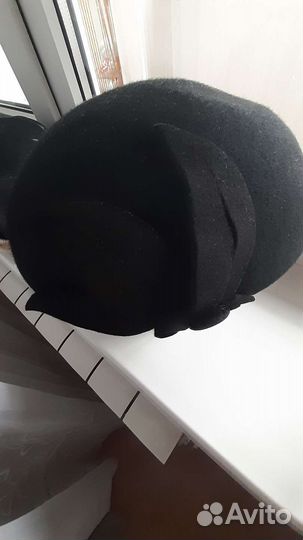 Шапка берет фетровый,черная